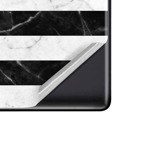 Black and White Striped Marble Google Pixel 6 Skin